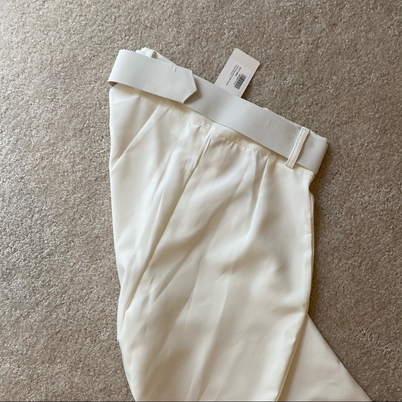 WHITE PANTS WITH BELT - Picture 10 of 10